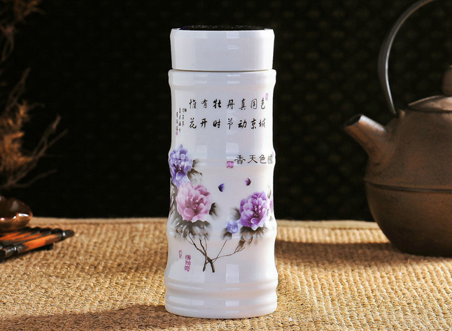 雙層陶瓷竹節杯