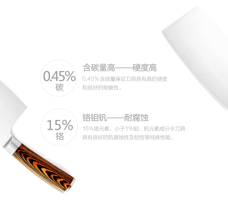 朗馬 高檔不銹鋼廚房套刀刀具 進口鉬釩鋼菜刀套裝組合四件套