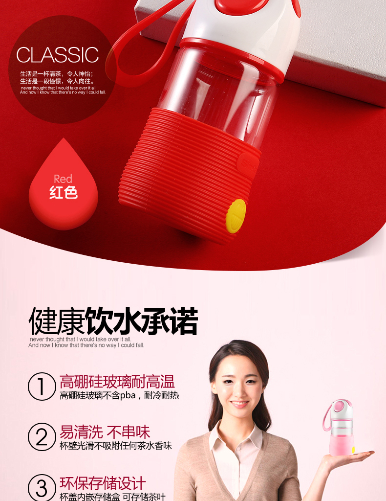 創意加厚可愛單層玻璃杯