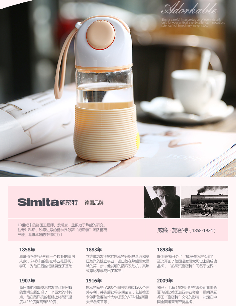 創意加厚可愛單層玻璃杯