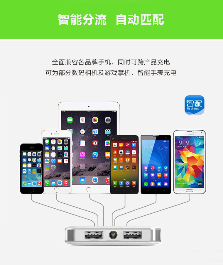 年-移動無線充，移動電源無線充電器適用于iPhone/三星/安卓