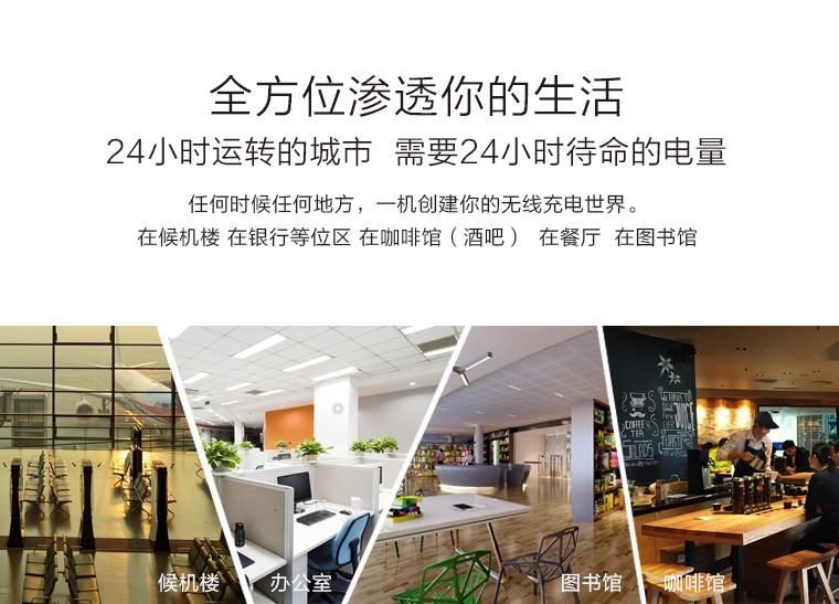 年-移動無線充，移動電源無線充電器適用于iPhone/三星/安卓