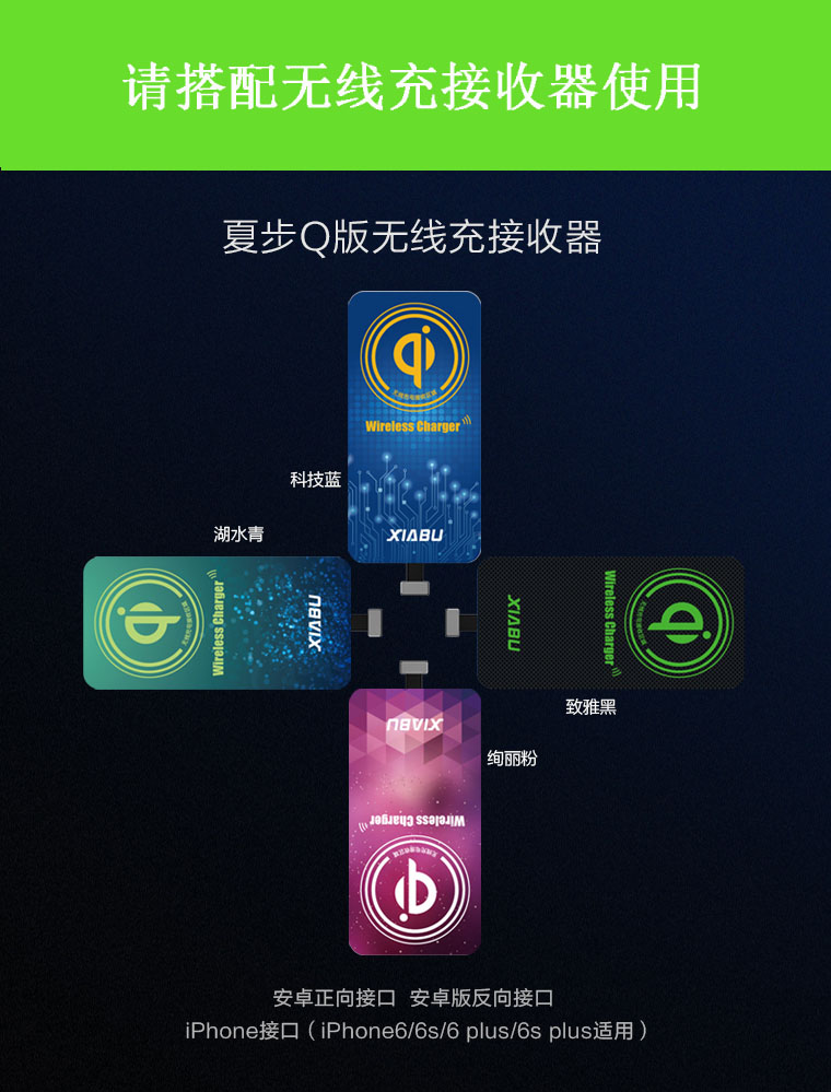 年-移動無線充，移動電源無線充電器適用于iPhone/三星/安卓