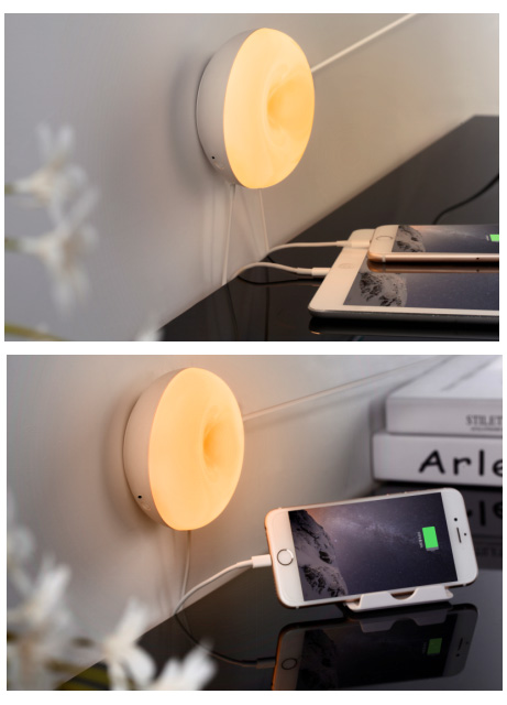 2U充電創意光感小夜燈