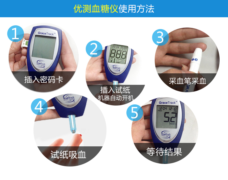 美國進口 會好優測型血糖儀家用血糖測試儀 送50條血糖試紙測血糖