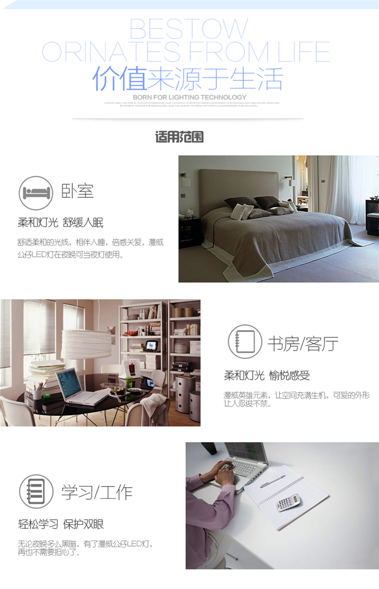 迪士尼正版漫威卡通鋼鐵俠公仔節能充電led臺燈夜燈便攜閱讀燈 上海禮物