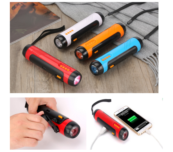 行者5合1汽車工具（手電筒、移動電源、FM收音機、防盜報警器）
