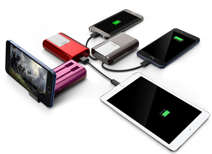 可隱藏式手機(jī)支架移動電源
