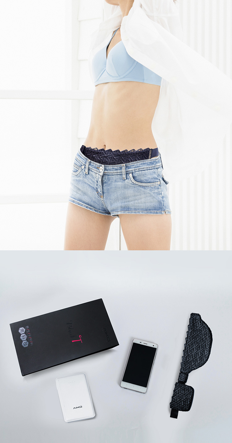AIKA inside 石墨烯暖宮帶母親節禮物智能遠紅外發熱理療Black T