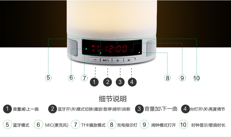 L2 藍牙音箱、藍牙音箱燈
