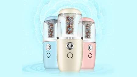 實物負離子補水噴霧儀 蒸臉器加濕器 霧化美容儀 USB充電款帶車標