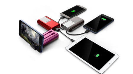 可隱藏式手機支架移動電源