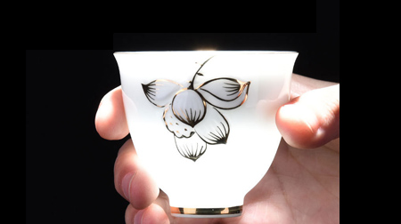 手繪白色美人杯、茶杯